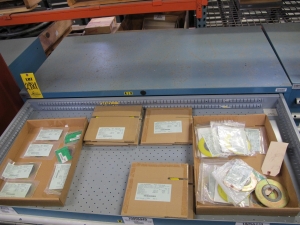 LISTA HEAVY DUTY 9-DRAWER PARTS CABINET W/ CONTENTS (W-50) LOADING & HANDLING FEE $25-